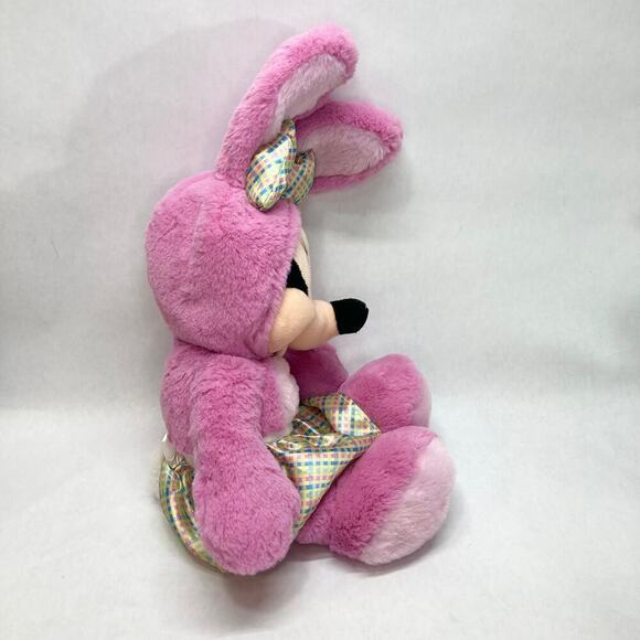 Disney Store Minnie Mouse Pink Easter Bunny Rabbit 17" Plush Stuffed Animal Toy - Picture 4 of 12